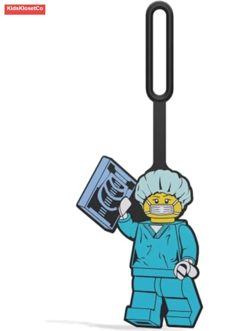 LEGO City Surgeon Silicone Luggage Tag – Flexible Bag Tag for Suitcase Backpack